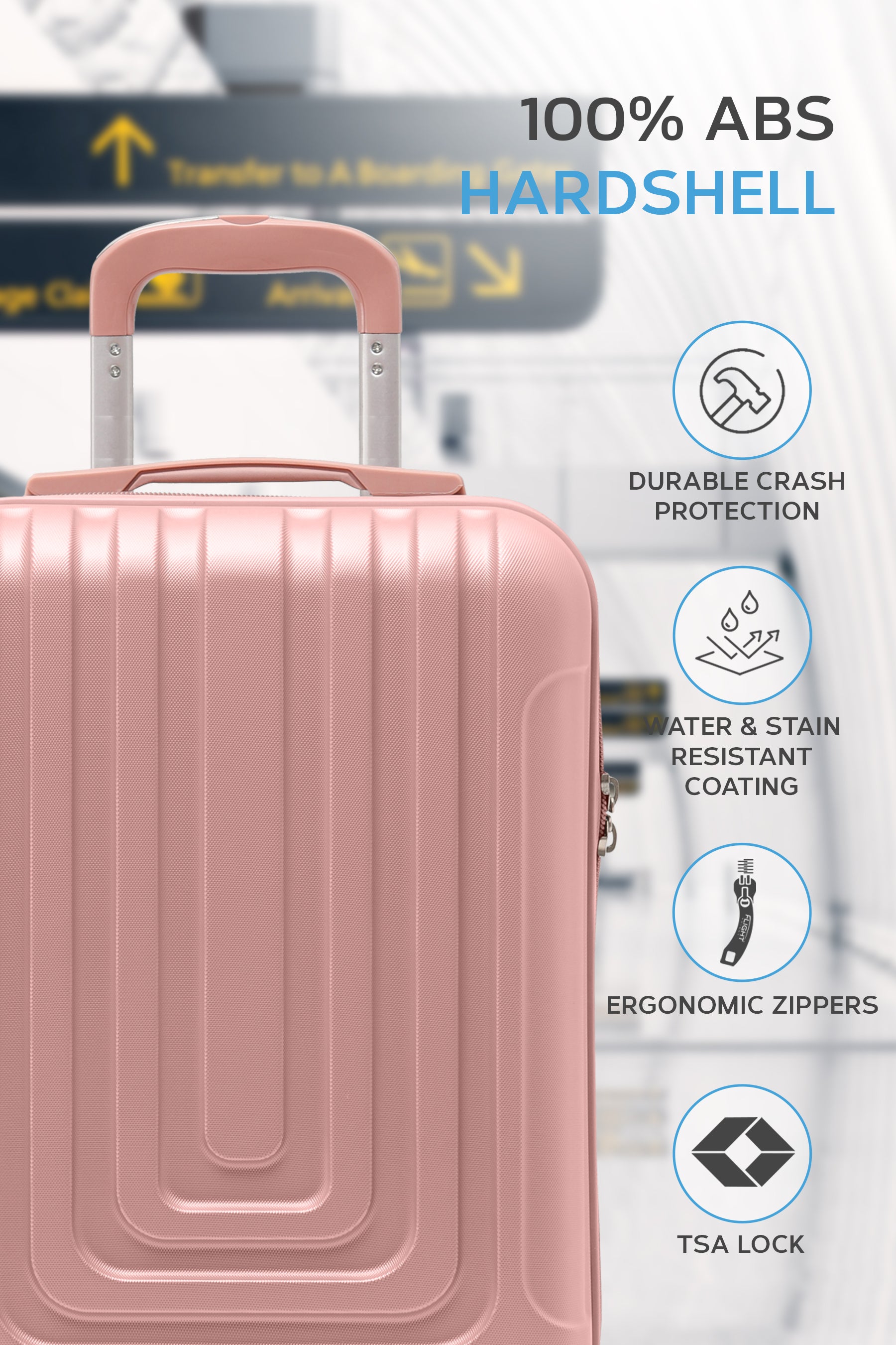 55x35x20cm CURVE Carry on Cabin Case