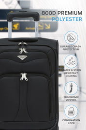 55x35x20cm Soft Shell Cabin Carry on Case