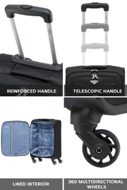 55x35x20cm Soft Shell Cabin Carry on Case