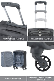 55x35x20cm Soft Shell Cabin Carry on Case