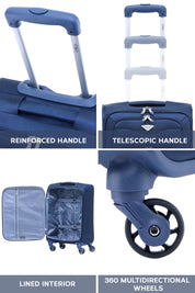 55x35x20cm Soft Shell Cabin Carry on Case
