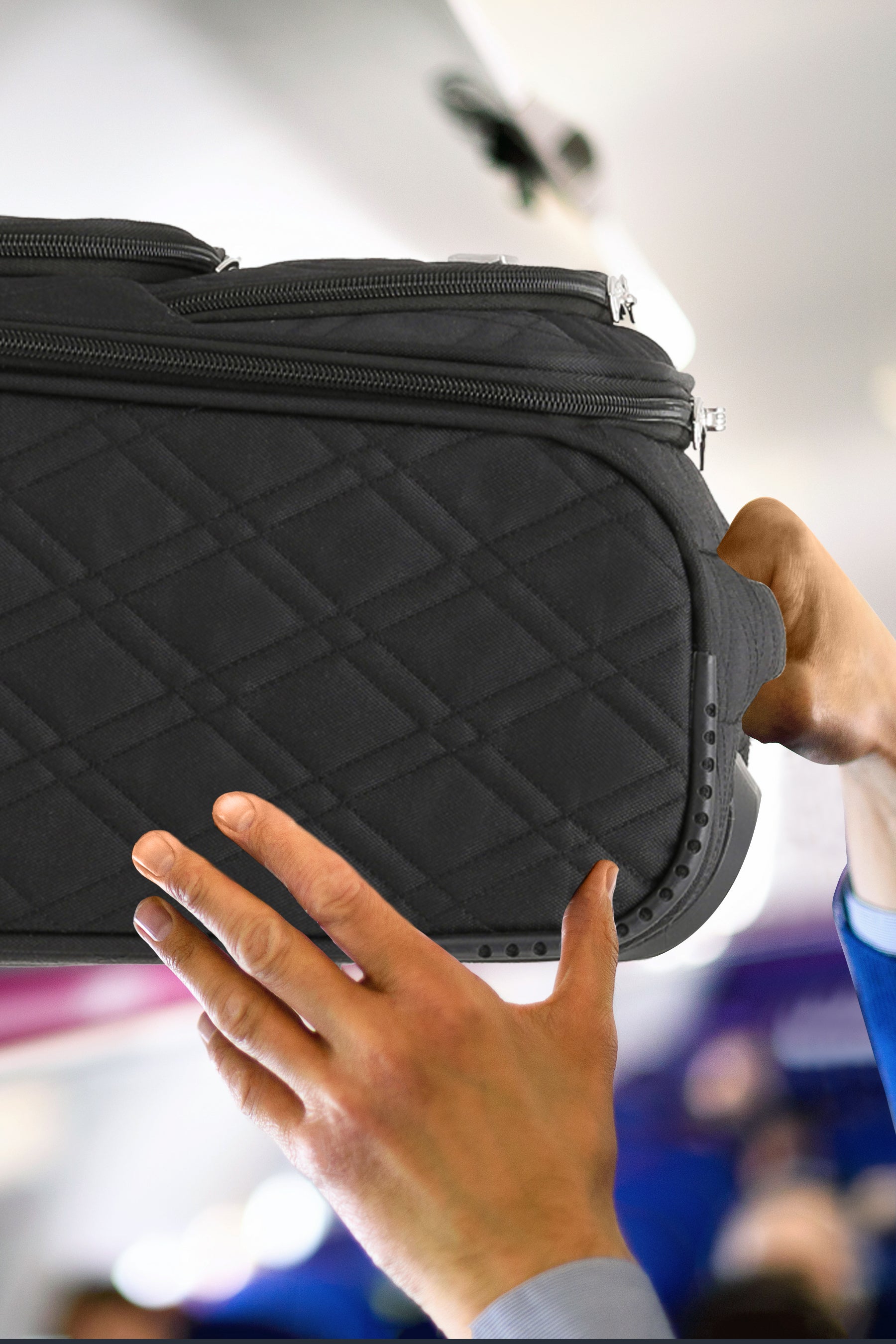 55x35x20cm Soft Shell Cabin Carry on Case - Quilted