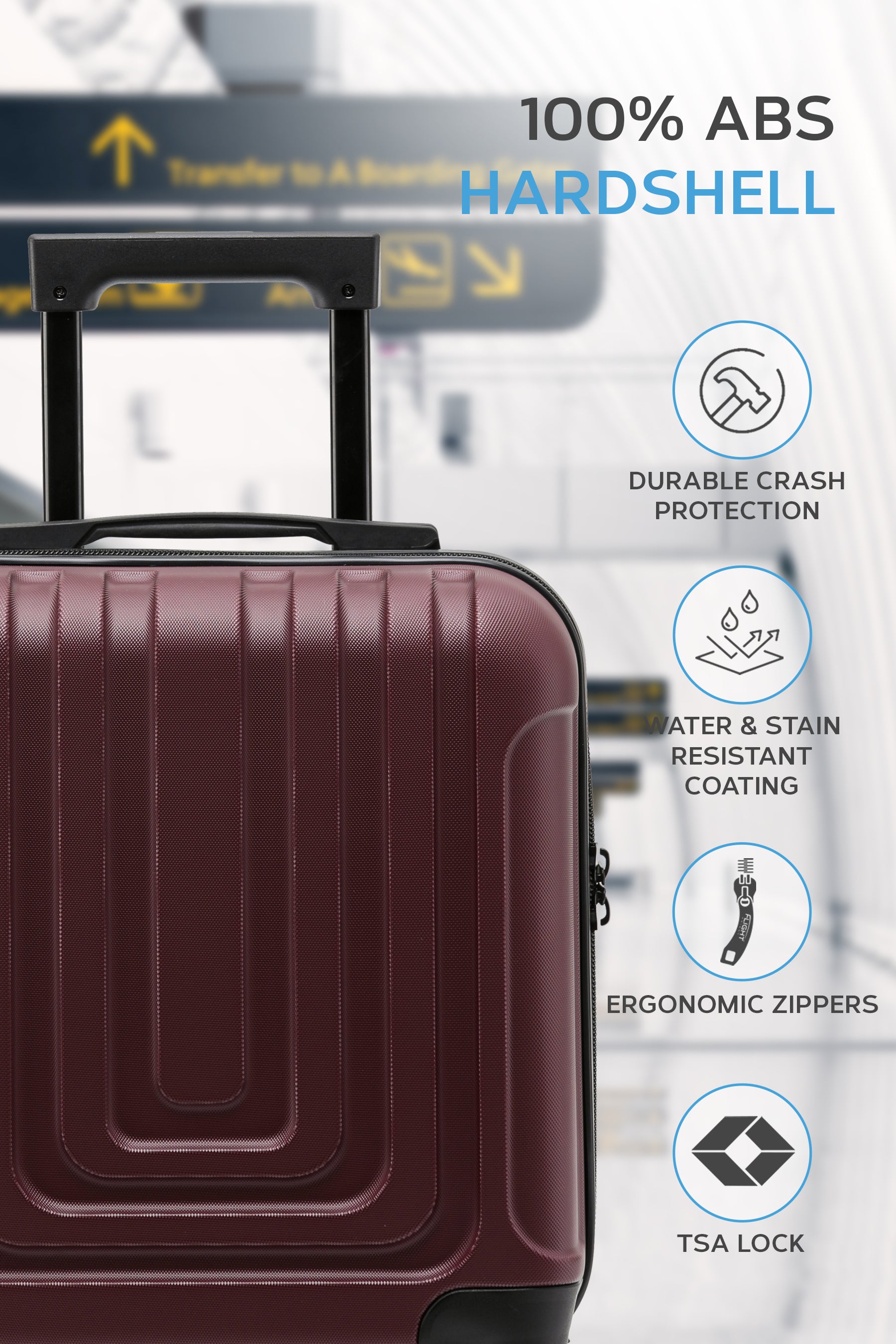 45x36x20cm CURVE Cabin Carry on Case