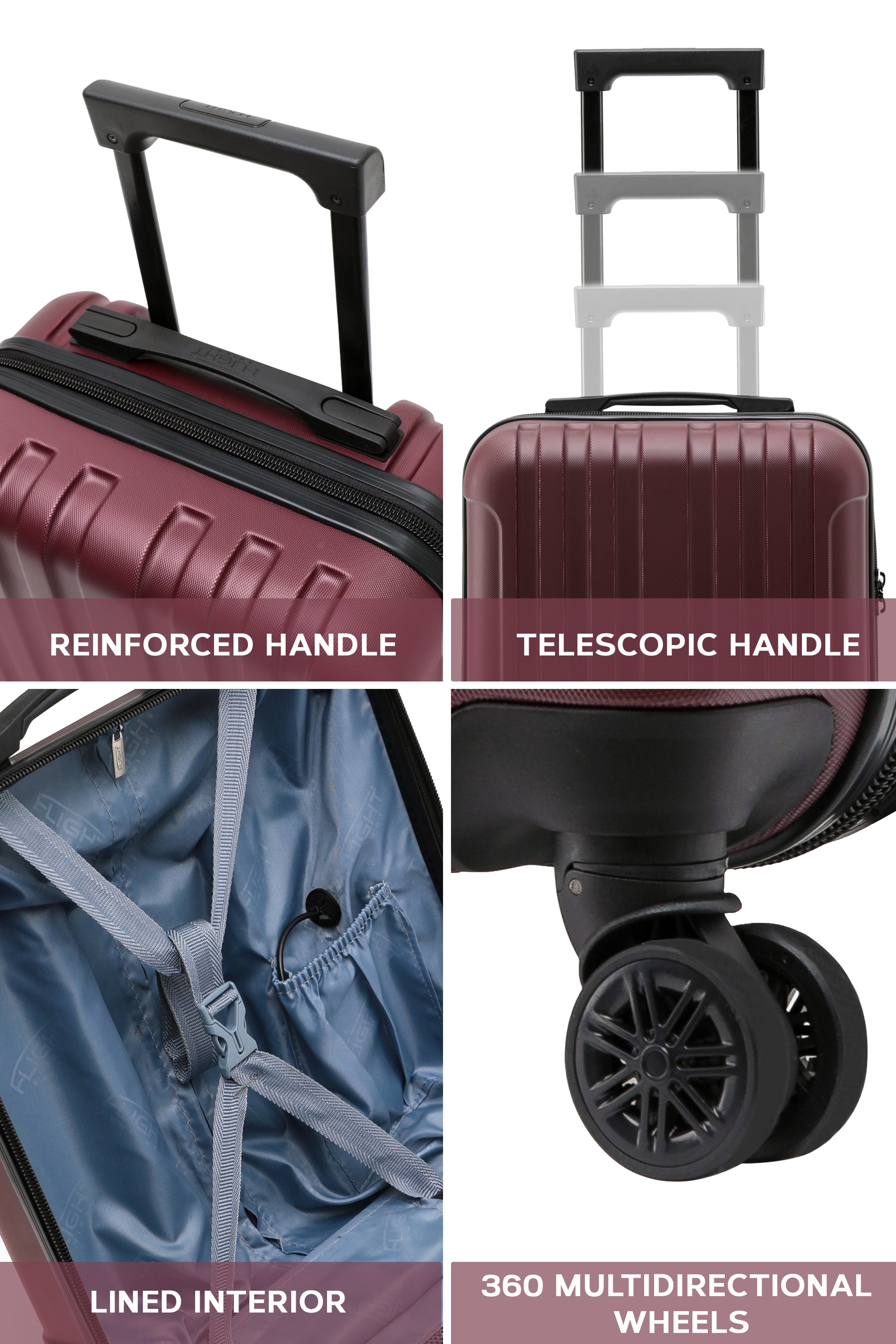 45x36x20cm CURVE Cabin Carry on Case