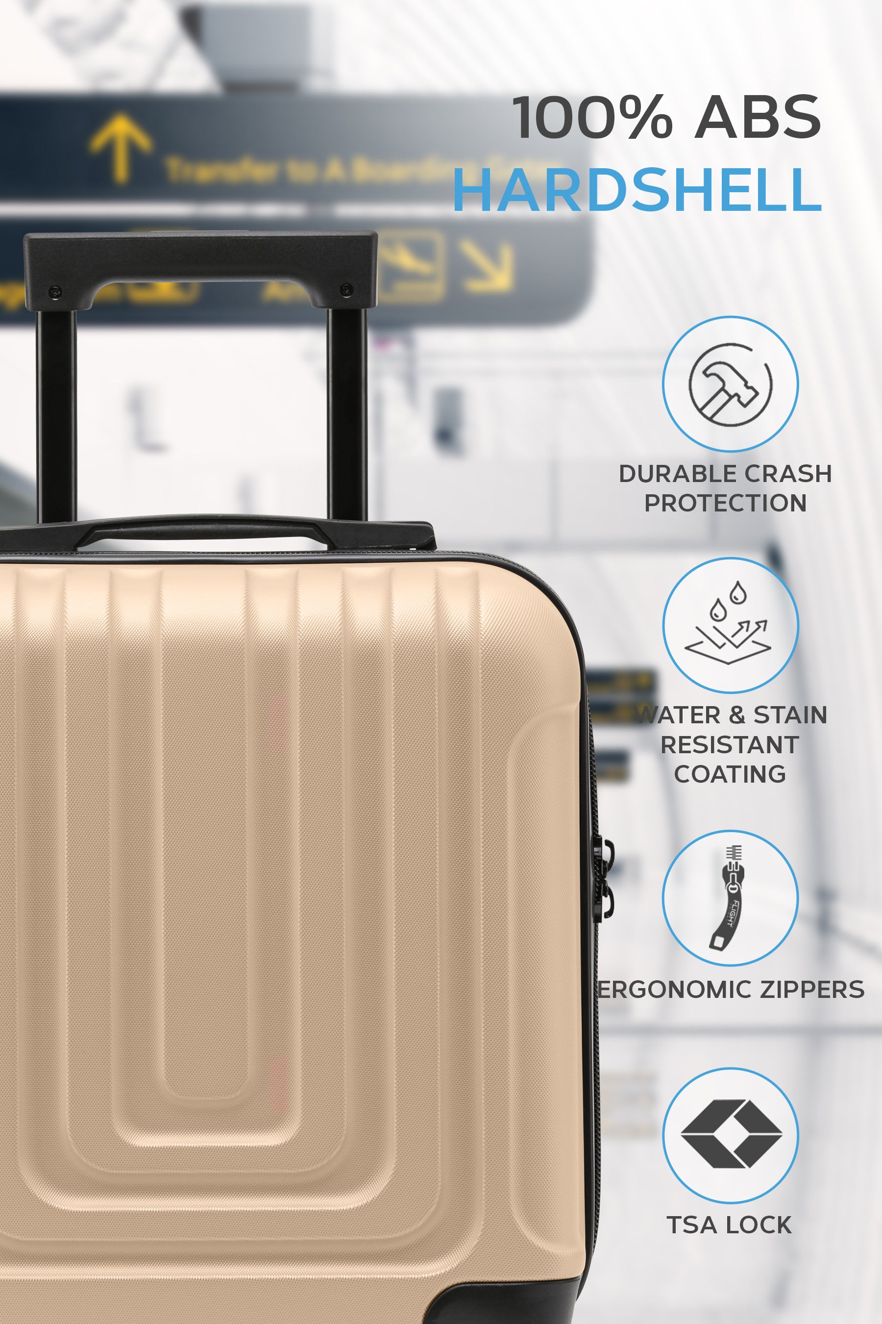 45x36x20cm CURVE Cabin Carry on Case