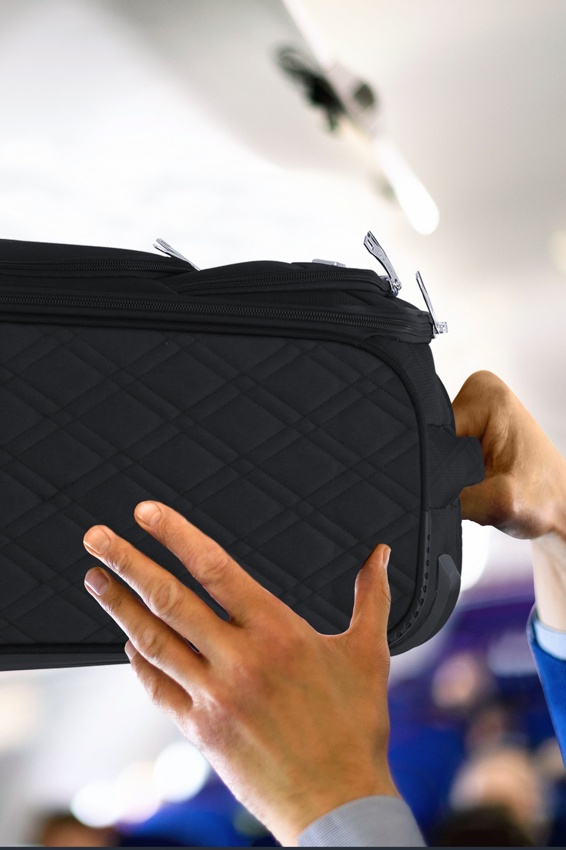 45x36x20cm Soft Shell Cabin Carry on Case - Quilted