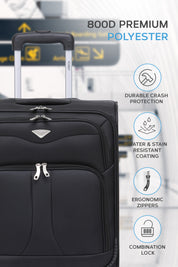 55x40x20cm Soft Shell Cabin Carry on Case