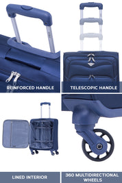 55x40x20cm Soft Shell Cabin Carry on Case