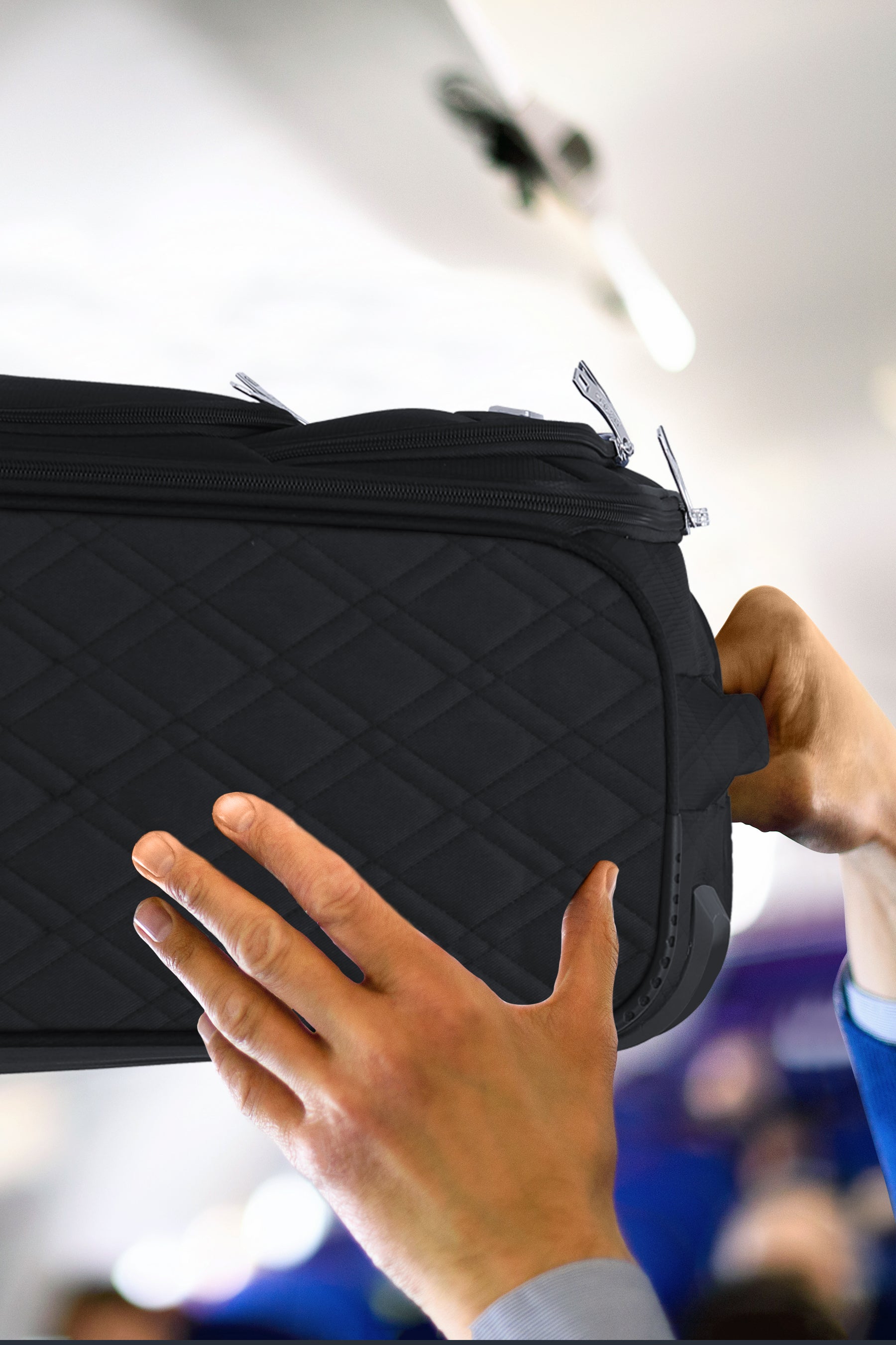 55x40x20cm Soft Shell Cabin Carry on Case - Quilted