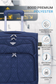 55x40x20cm Soft Shell Cabin Carry on Case - Quilted