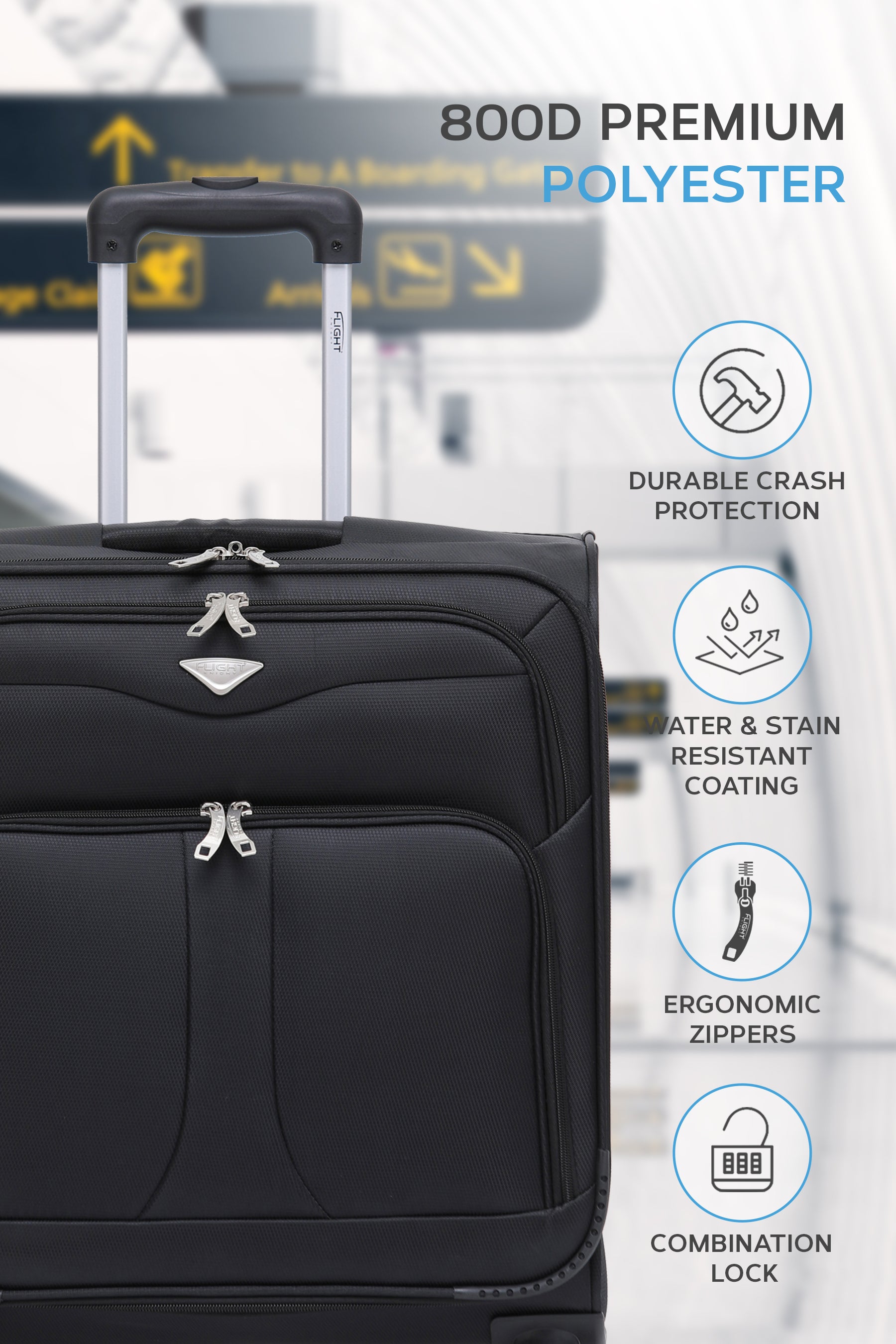 56x45x25cm Soft Shell Cabin Carry on Case