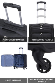 56x45x25cm Soft Shell Cabin Carry on Case
