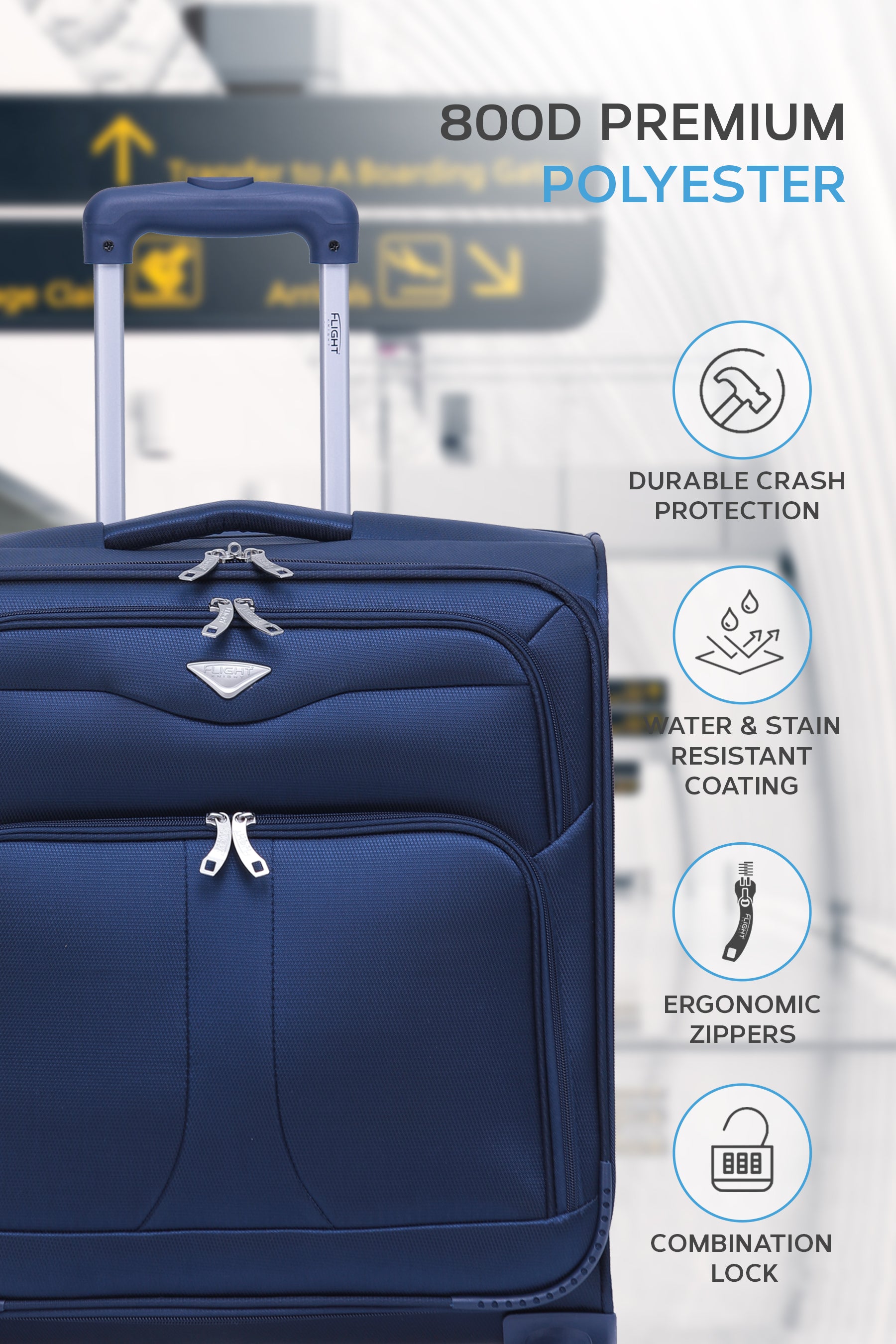 56x45x25cm Soft Shell Cabin Carry on Case