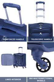 56x45x25cm Soft Shell Cabin Carry on Case