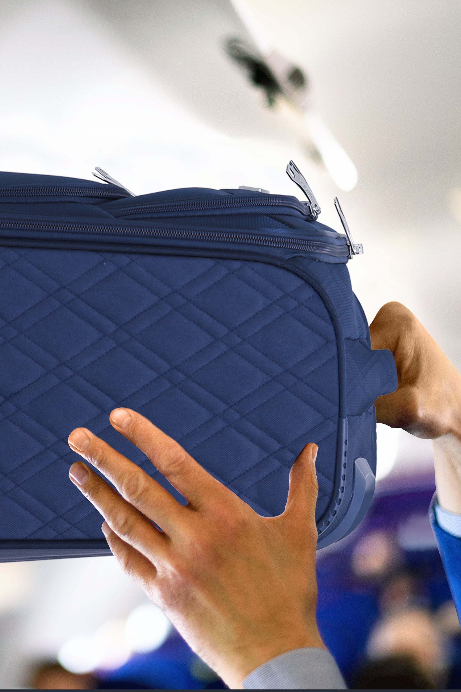 56x45x25cm Soft Shell Cabin Carry on Case - Quilted