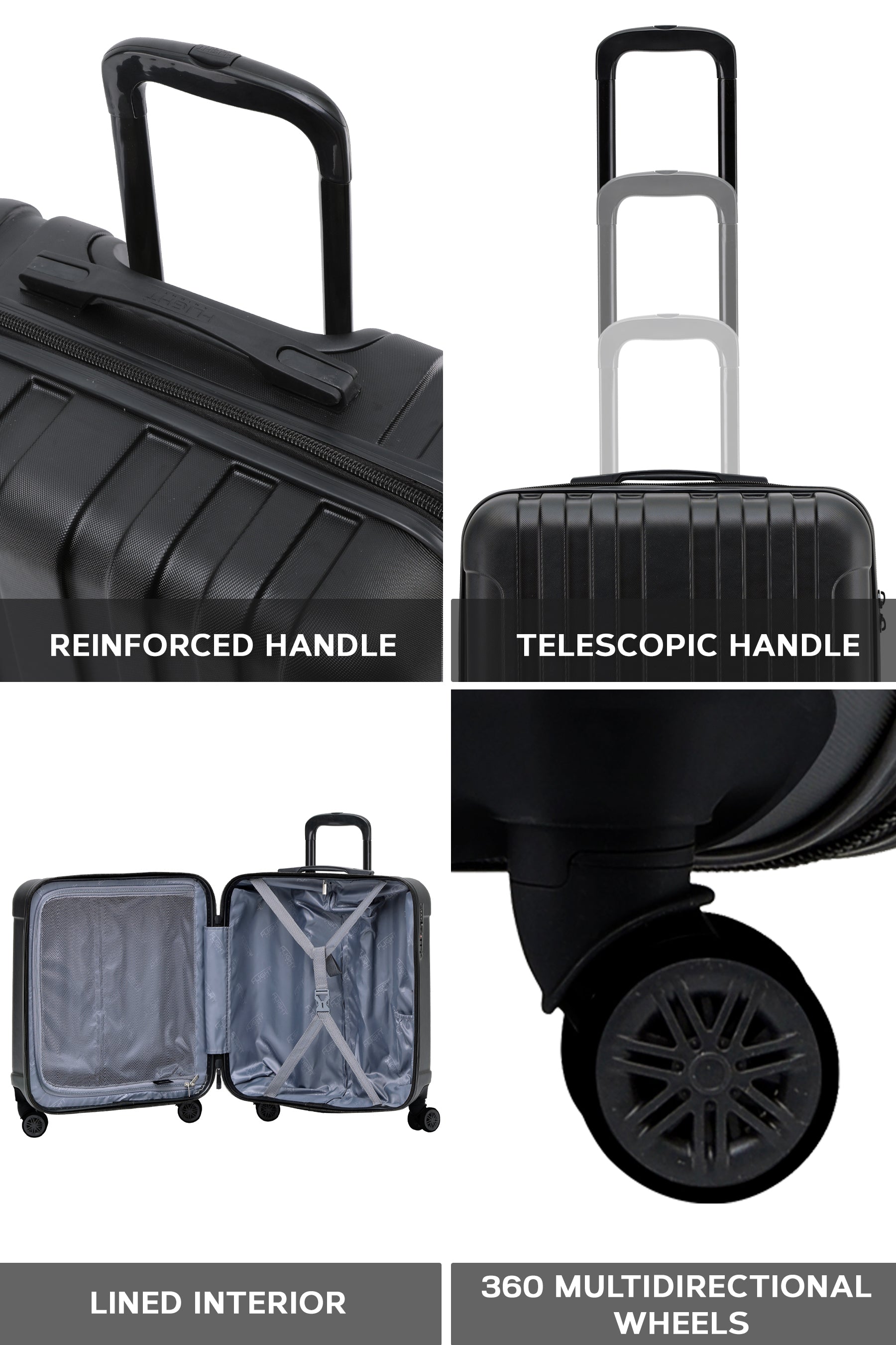 56x45x25cm CURVE Cabin Carry on Case