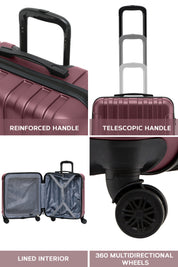 56x45x25cm CURVE Cabin Carry on Case