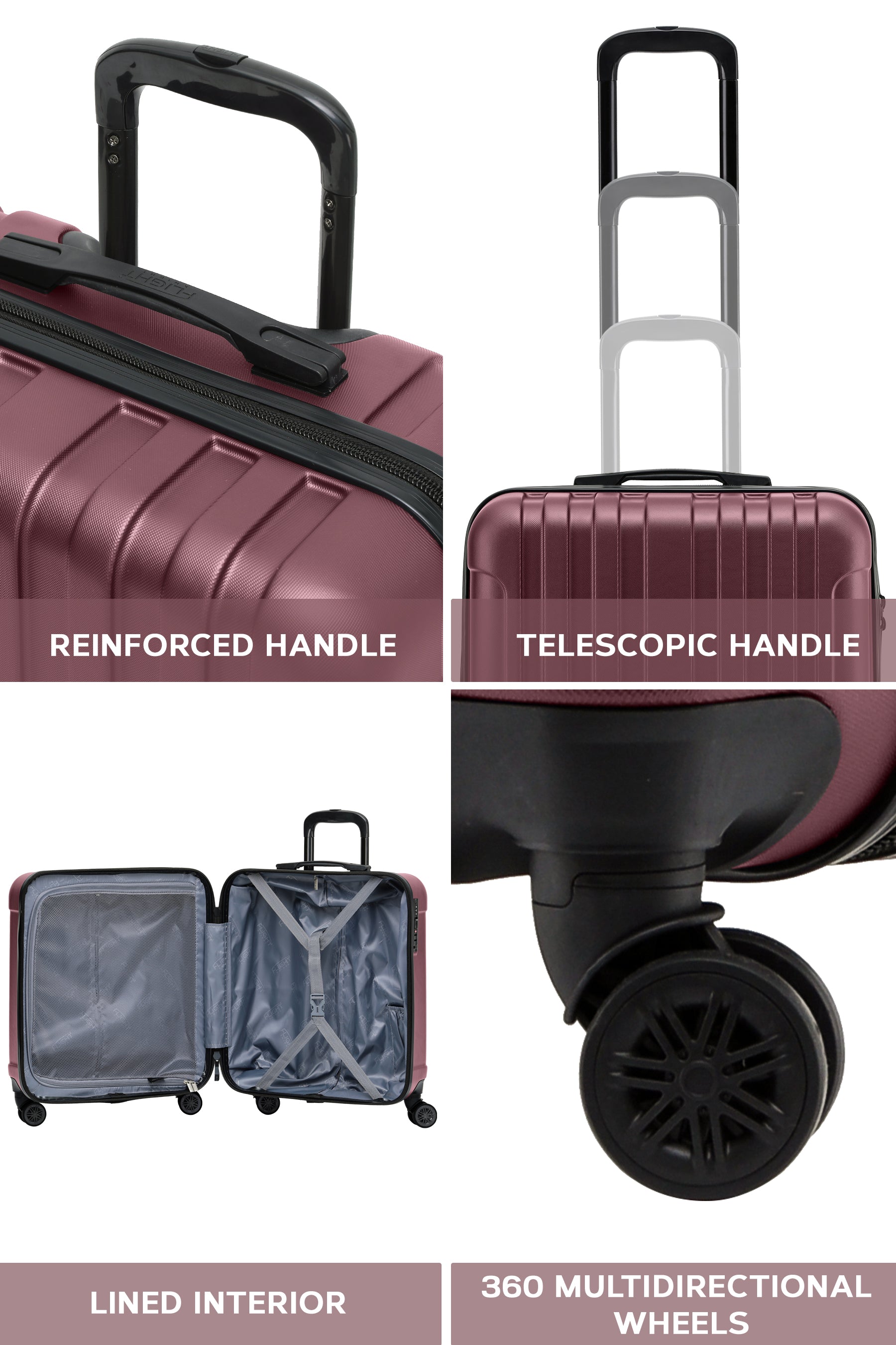 56x45x25cm CURVE Cabin Carry on Case