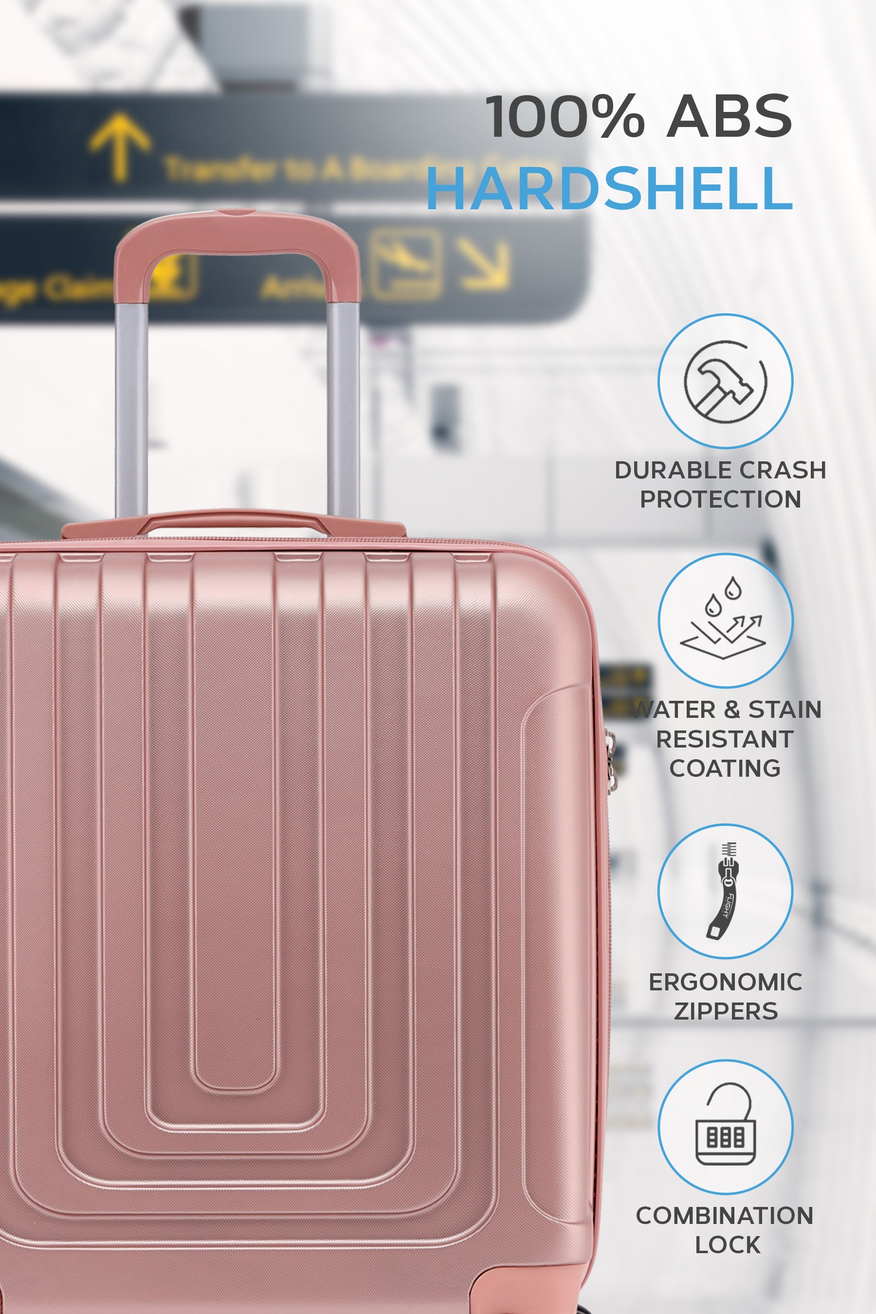 56x45x25cm CURVE Cabin Carry on Case