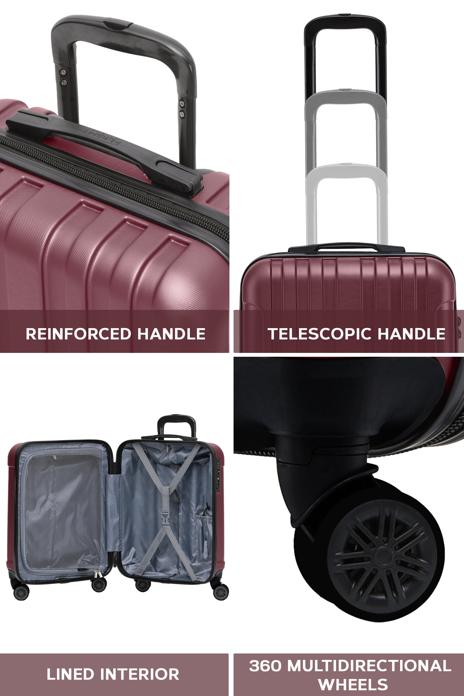 55x40x20cm CURVE Cabin Carry on Case