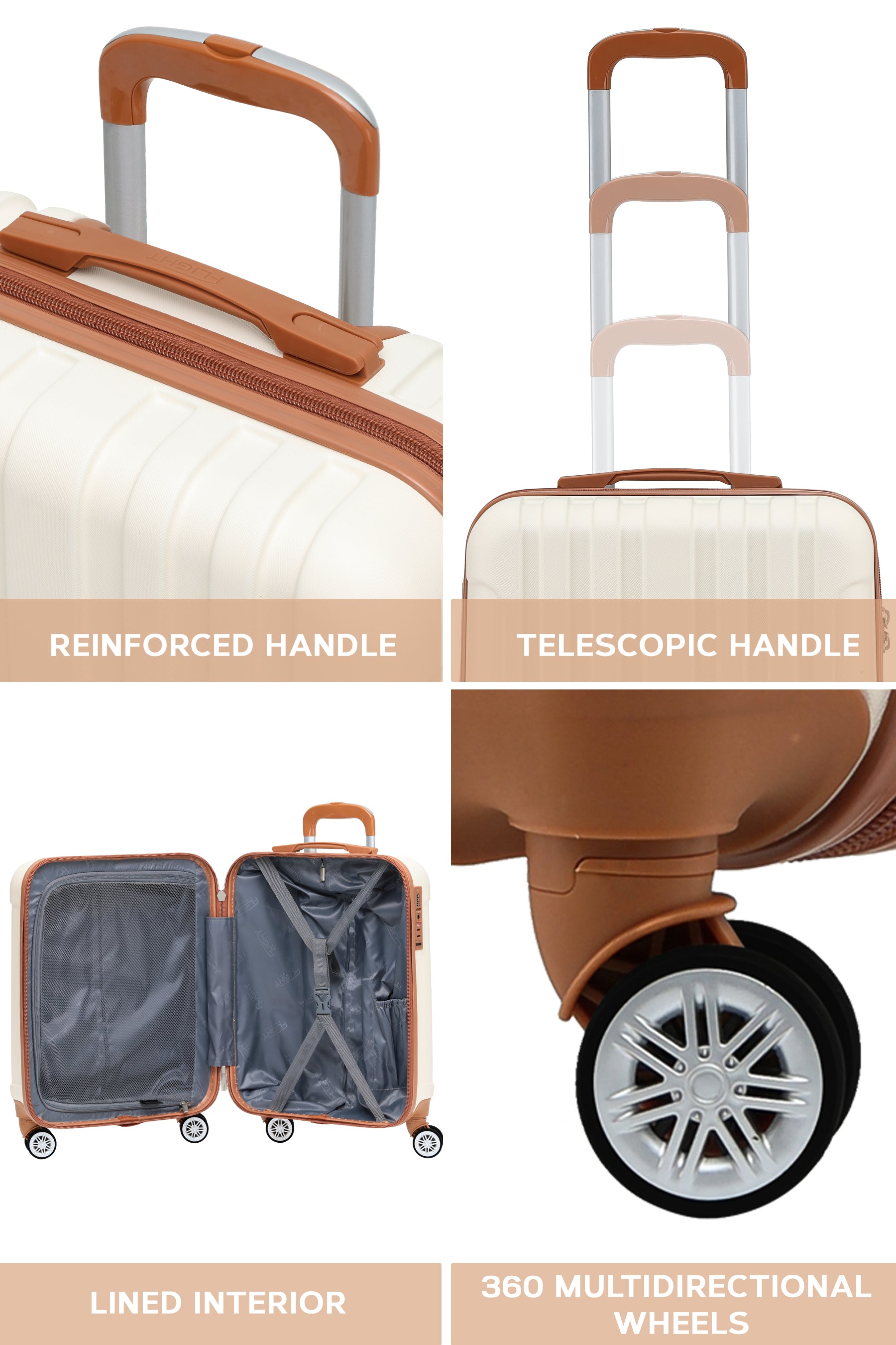 55x40x20cm CURVE Cabin Carry on Case