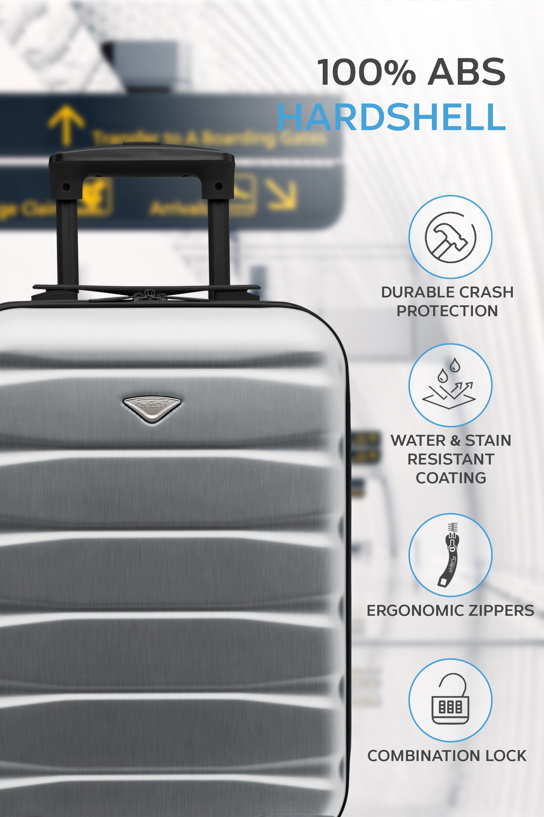 55x35x20cm SAFIR Carry on Cabin Case