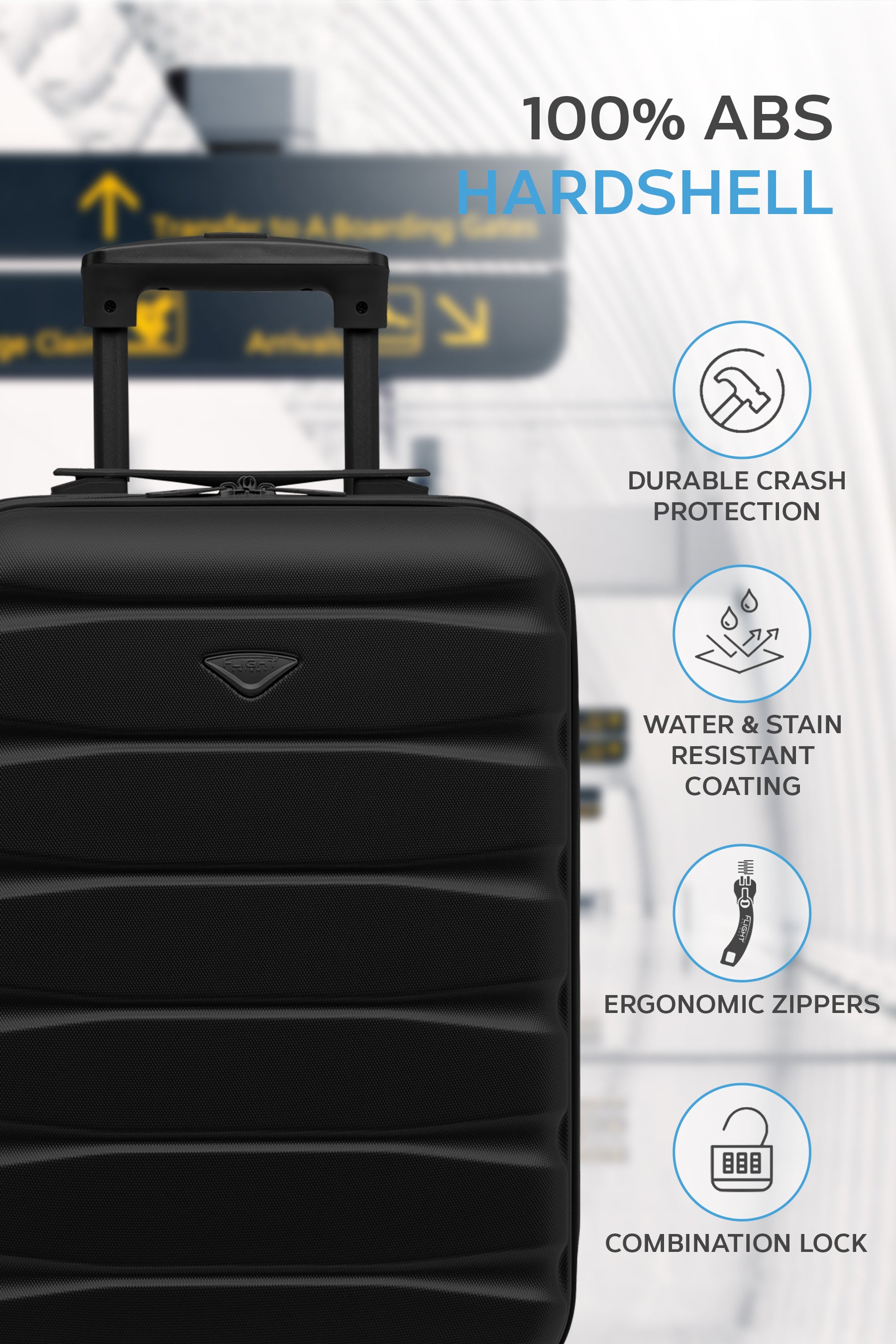 55x35x20cm SAFIR Carry on Cabin Case