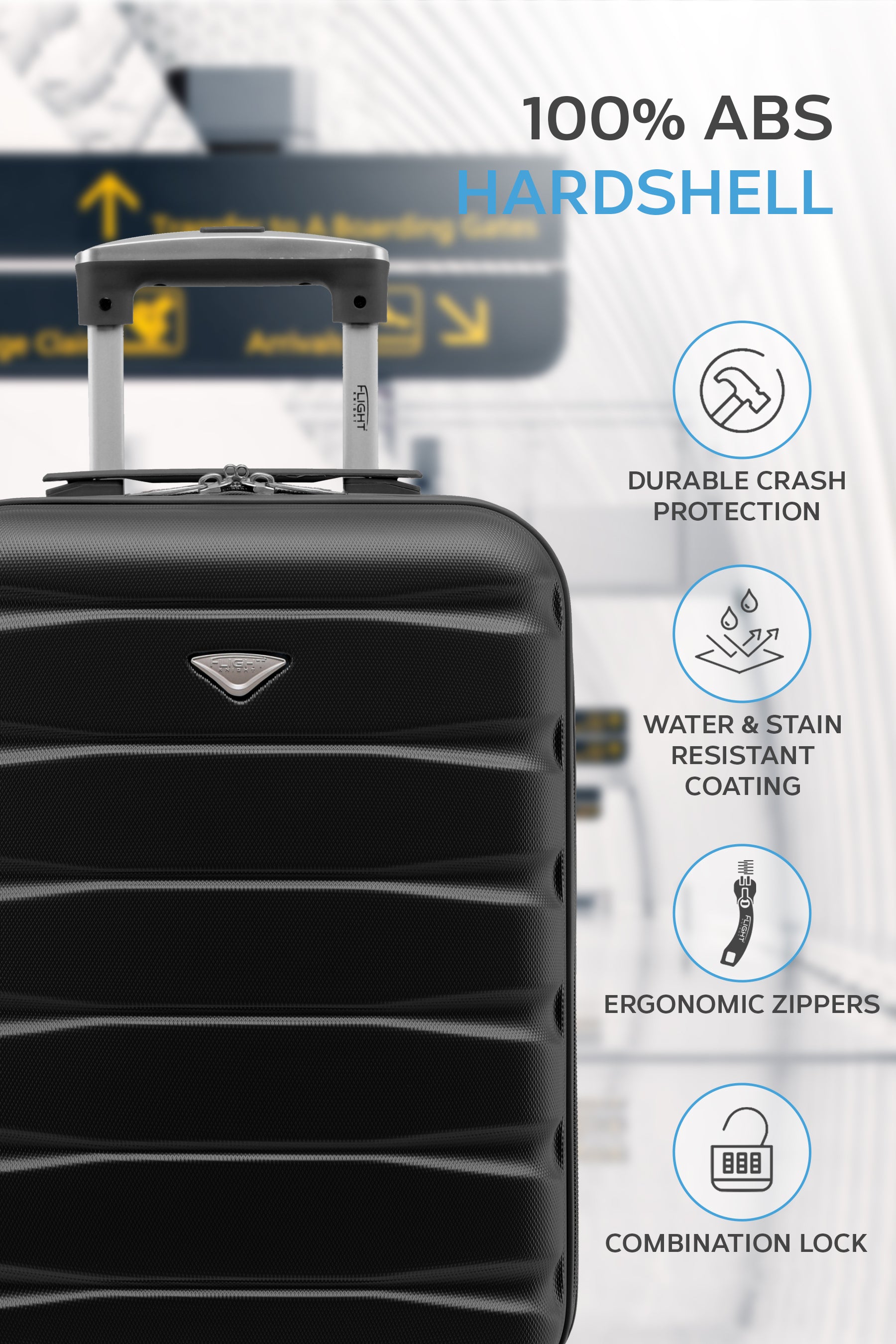 55x35x20cm SAFIR Carry on Cabin Case