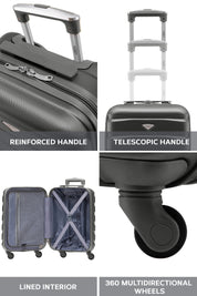 55x35x20cm SAFIR Carry on Cabin Case