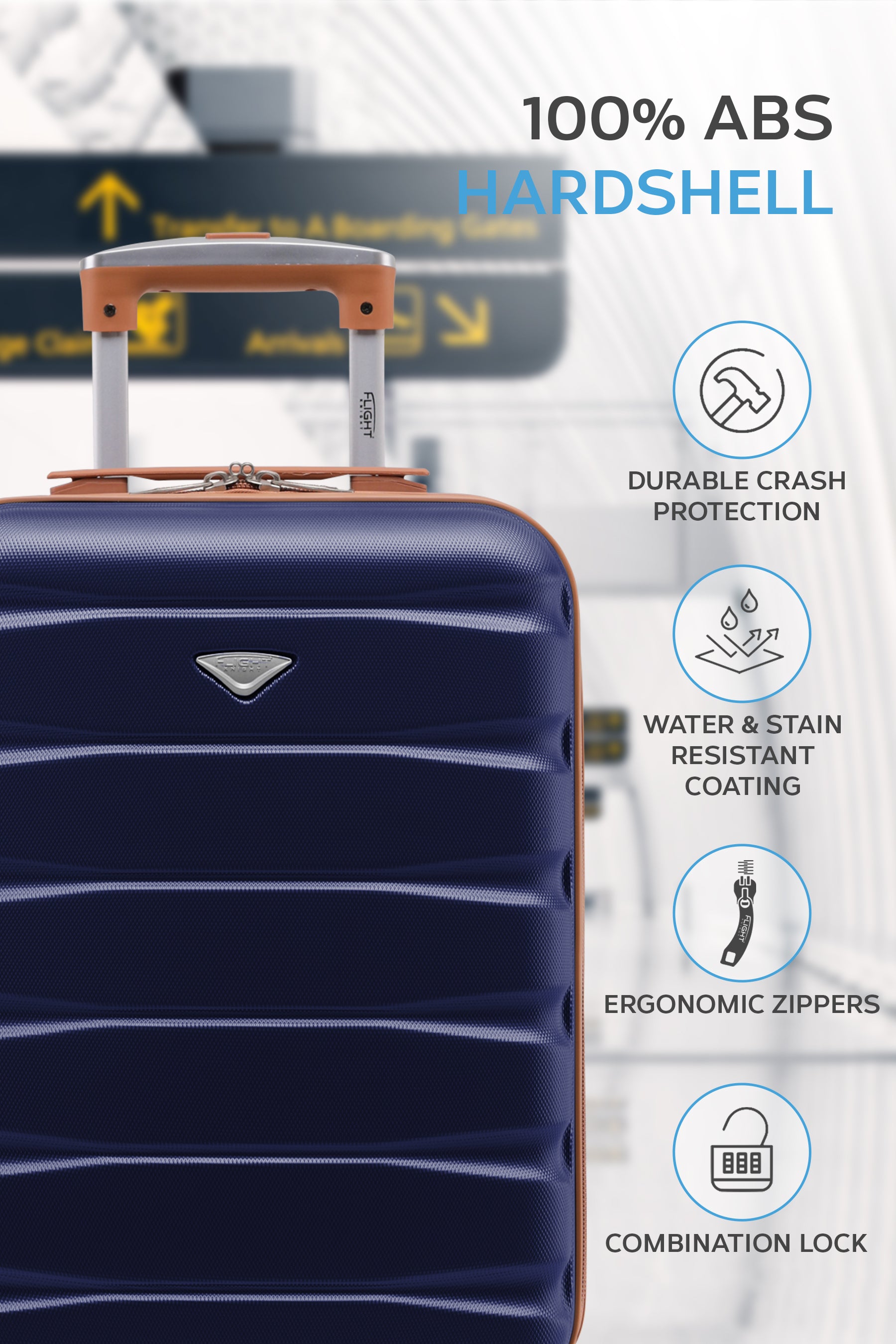55x35x20cm SAFIR Carry on Cabin Case