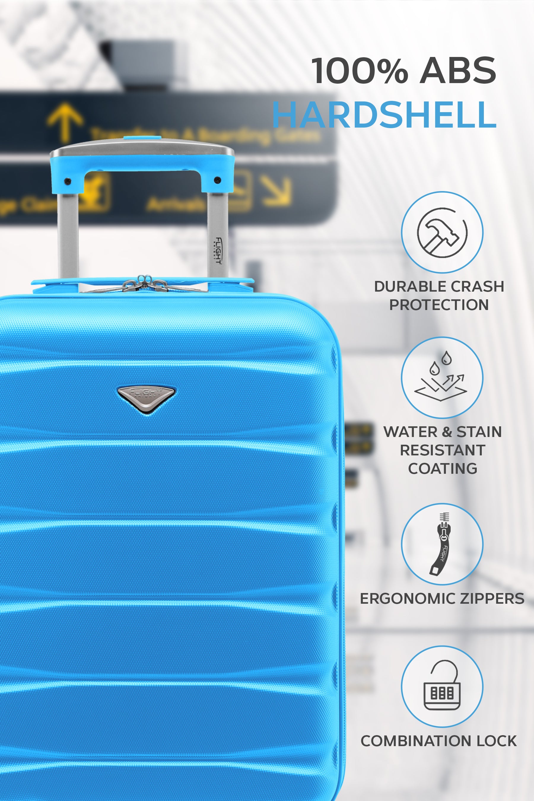 55x35x20cm SAFIR Carry on Cabin Case