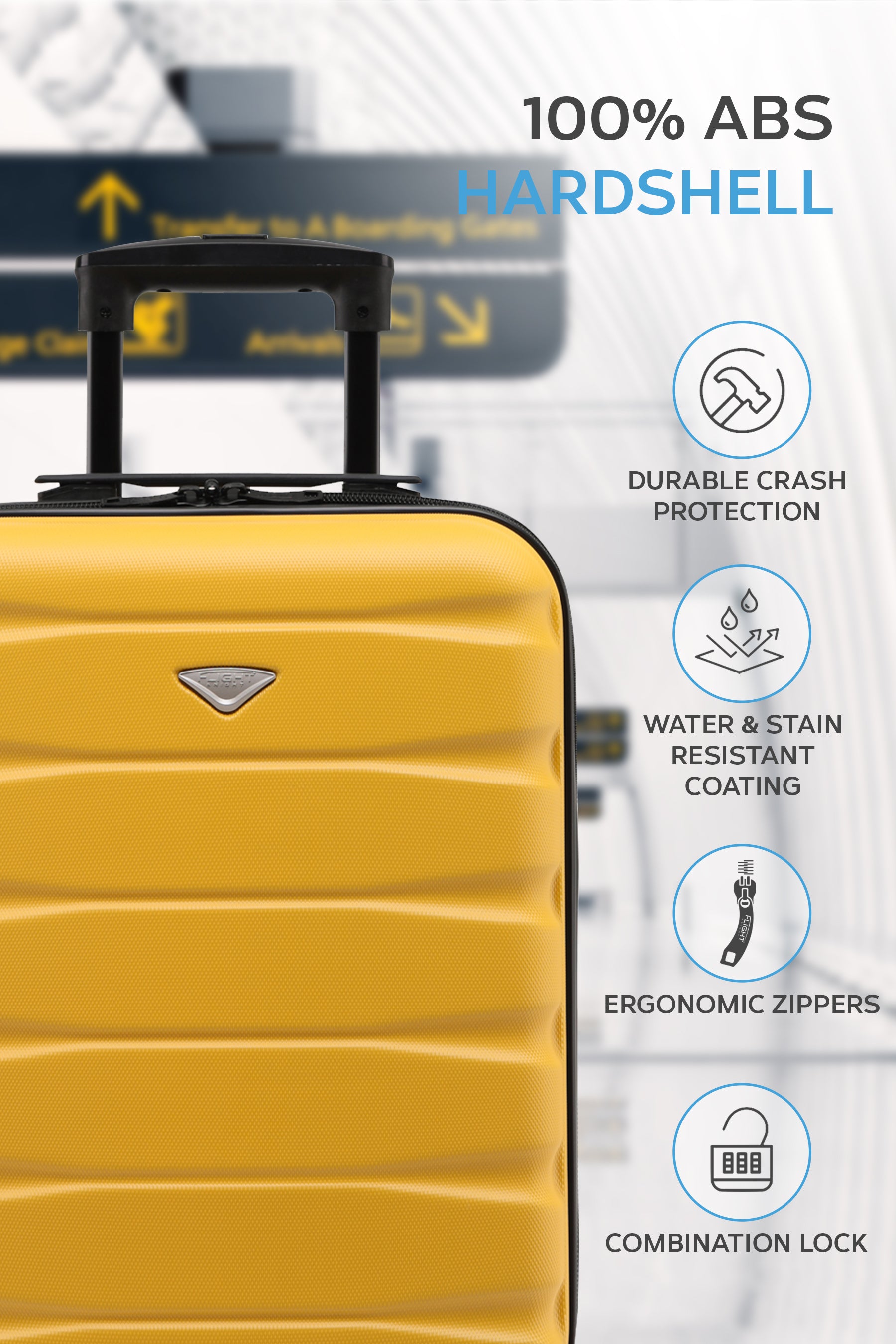 55x35x20cm SAFIR Carry on Cabin Case