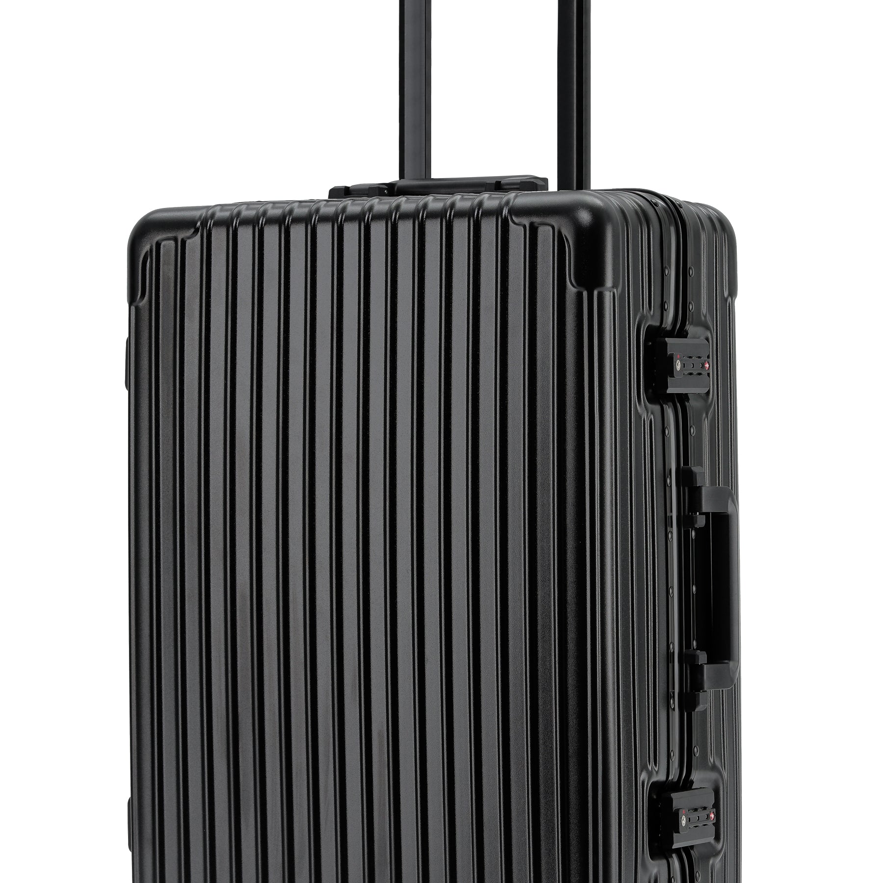 Medium 26" Silver Checked Suitcase