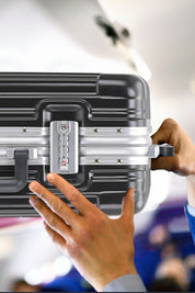 Set of 3 Silver Travel Cases 55x35x20cm + Medium + Large