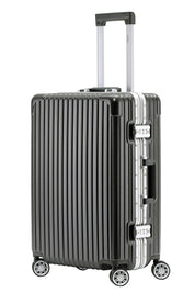Medium 26" Silver Travel Checked Luggage