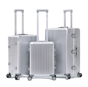 SILVER 3-Piece Suitcase Set (55x35x20cm + Medium + Large)