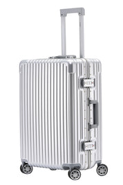 Medium 26" Silver Travel Checked Luggage