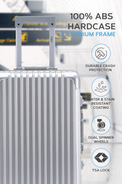 55x35x20cm Silver Travel Cabin Case