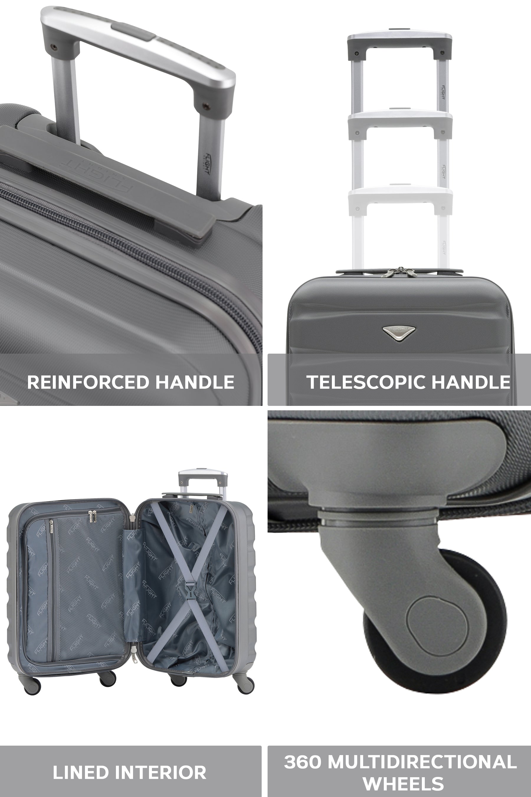 56x36x23cm SAFIR Carry on Cabin Case