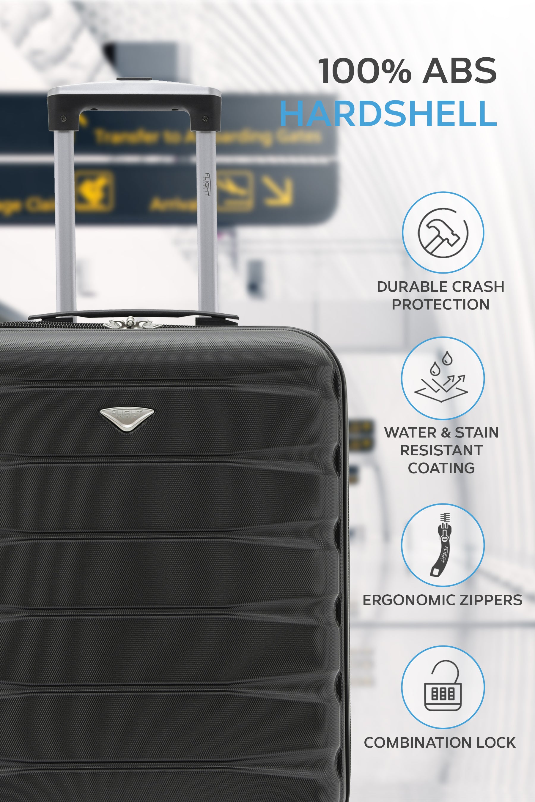 55x40x23cm SAFIR Carry on Cabin Case