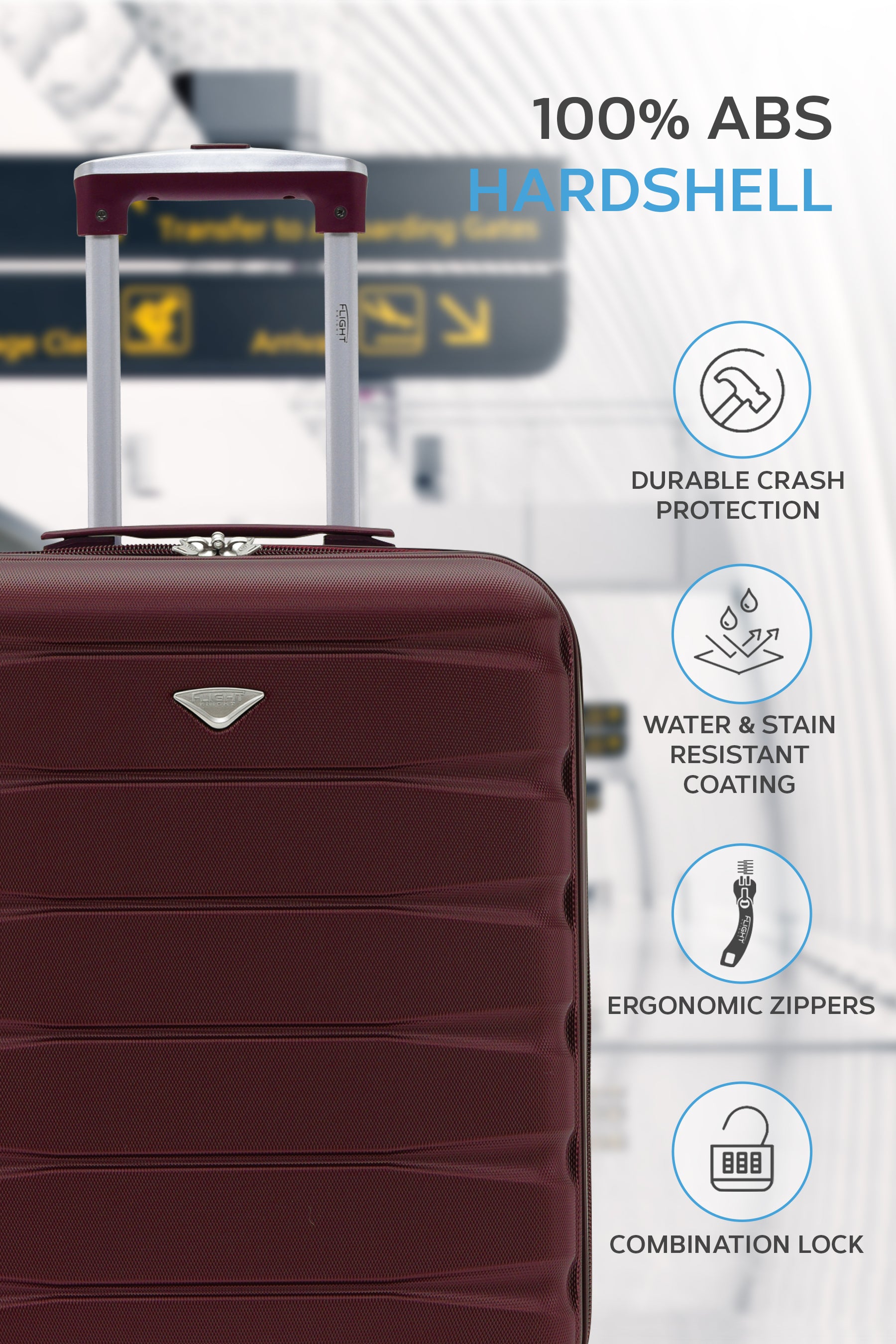 55x40x23cm SAFIR Carry on Cabin Case