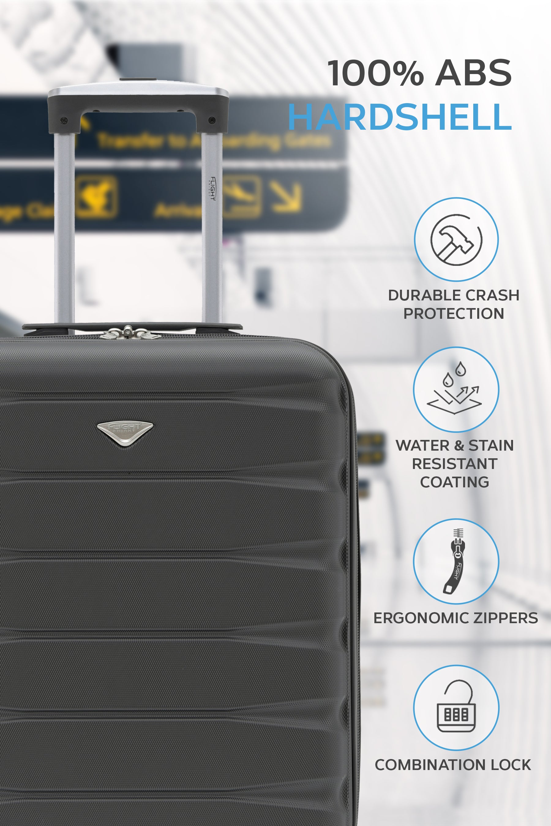 55x40x23cm SAFIR Carry on Cabin Case