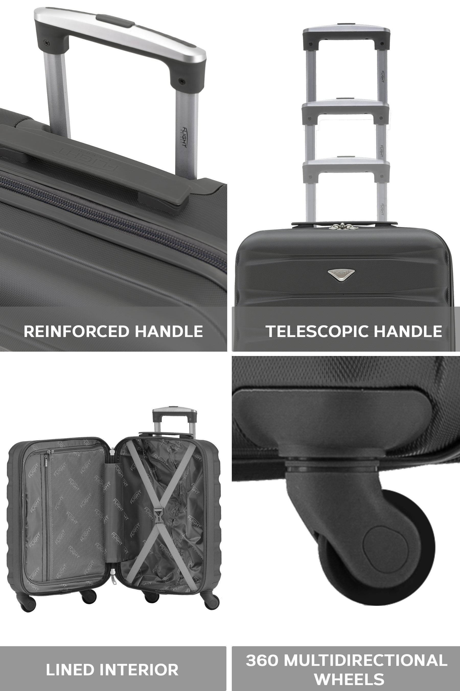 55x40x23cm SAFIR Carry on Cabin Case