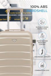 55x35x20cm SAFIR Carry on Cabin Case - Built in TSA Lock