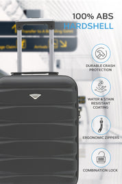 55x35x20cm SAFIR Carry on Cabin Case - Built in TSA Lock