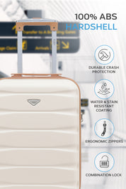 55x35x20cm SAFIR Carry on Cabin Case - Built in TSA Lock