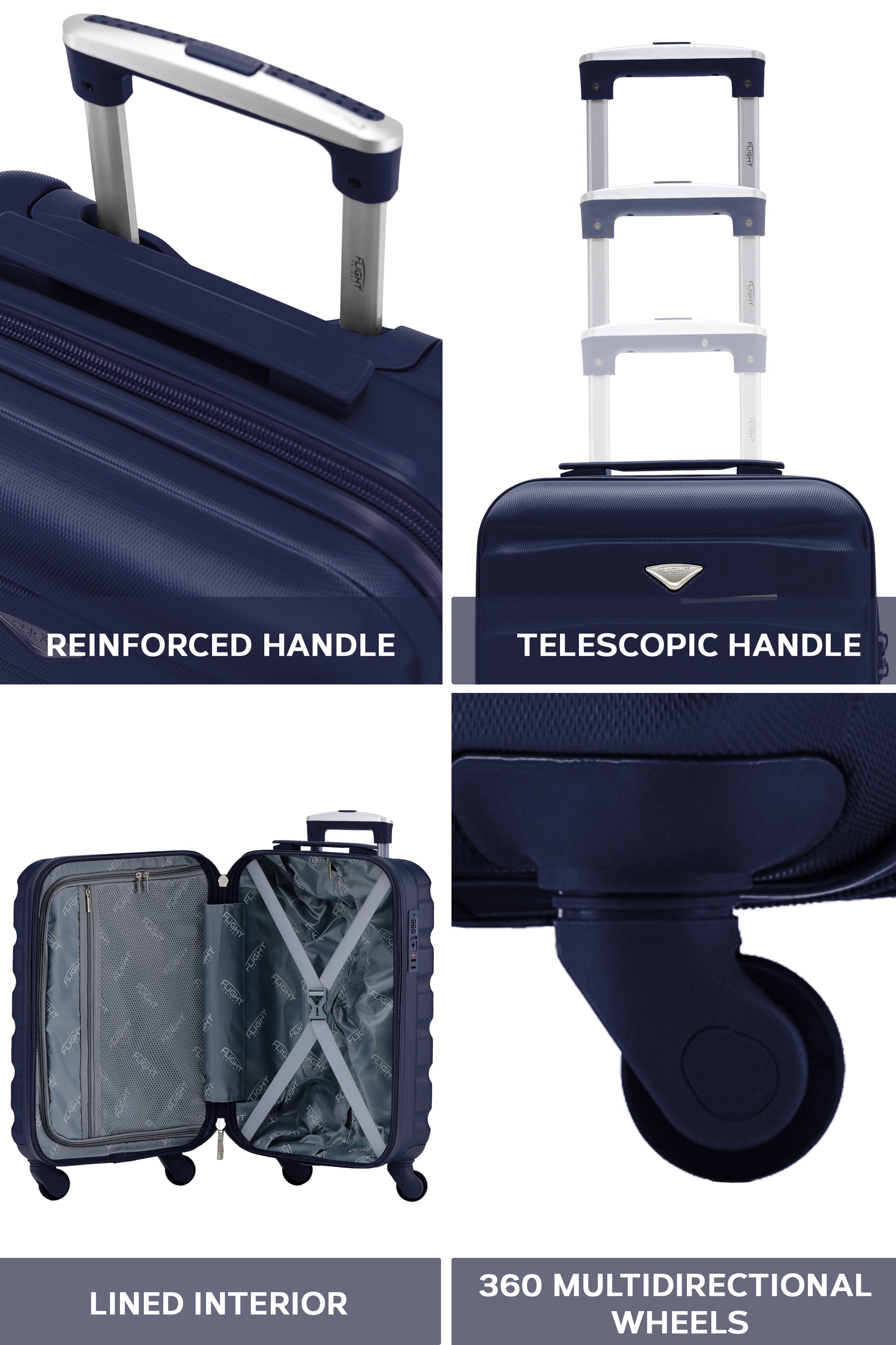 55x35x20cm SAFIR Carry on Cabin Case - Built in TSA Lock