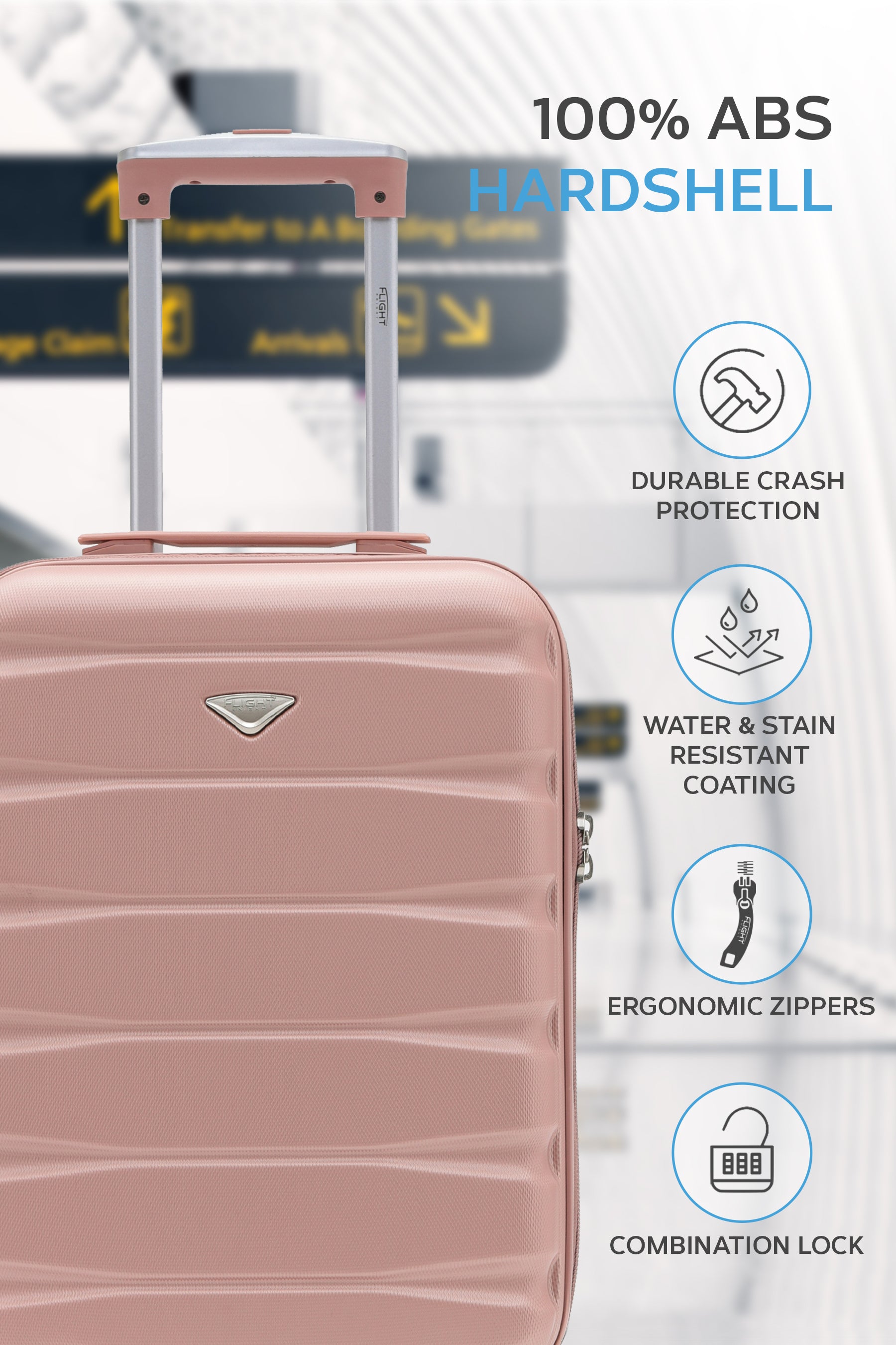 55x35x20cm SAFIR Carry on Cabin Case - Built in TSA Lock