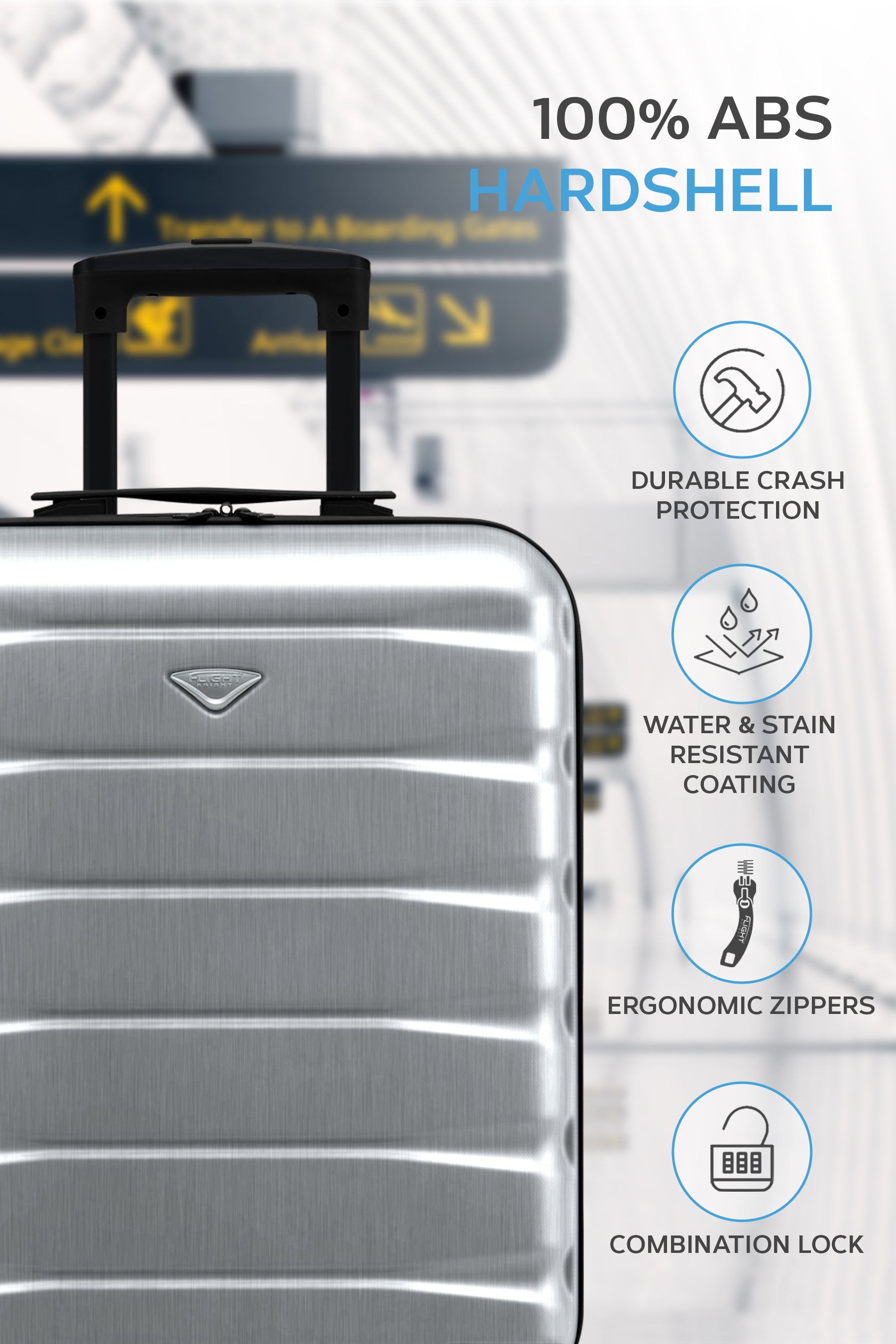 55x40x20cm SAFIR Carry on Cabin Case