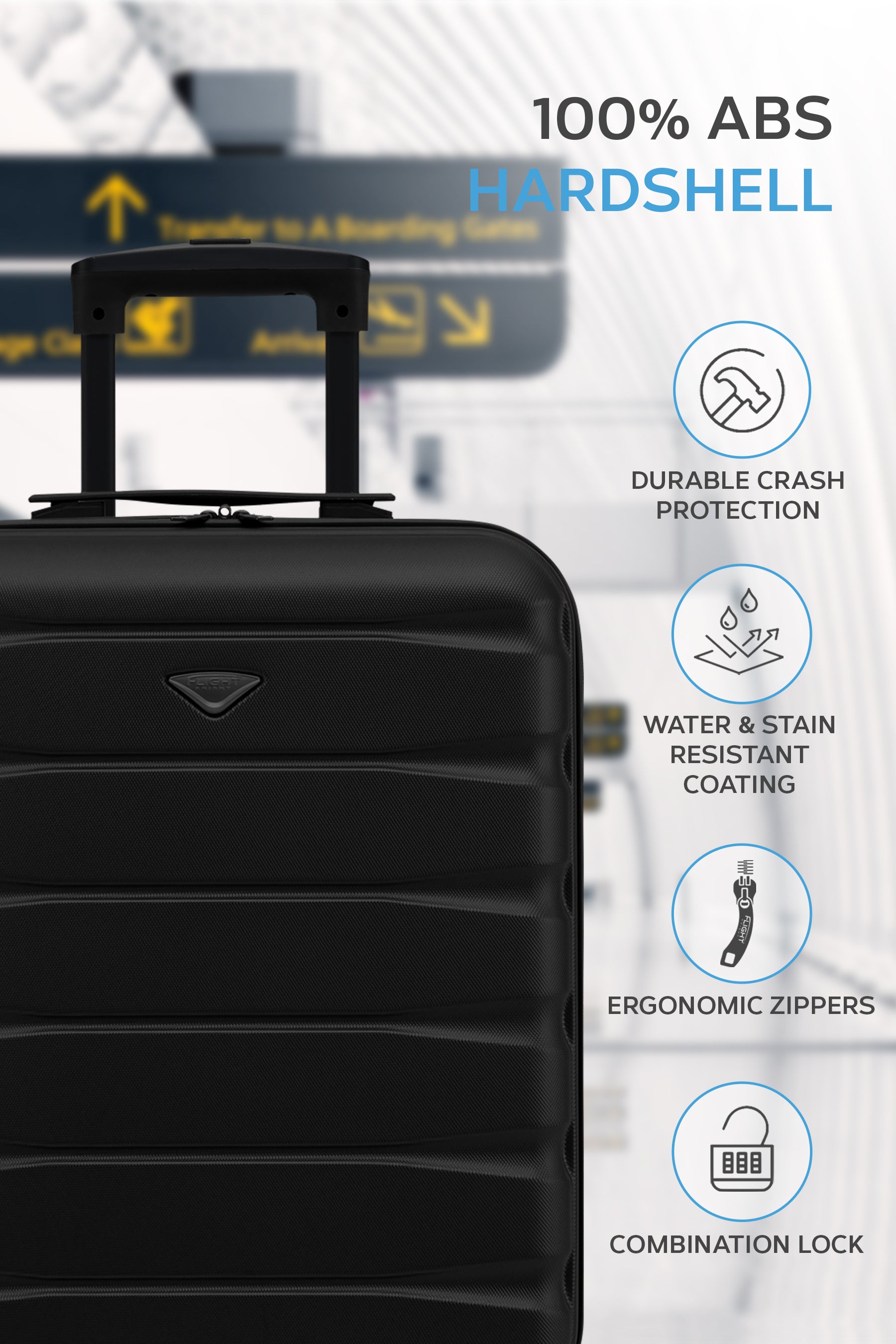 55x40x20cm SAFIR Carry on Cabin Case